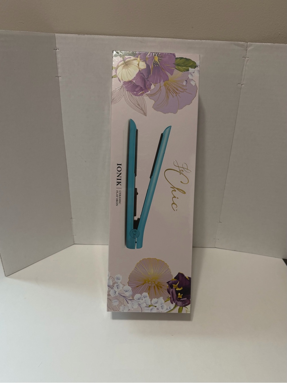 L’Chic IONIK Ceramic Flat Iron Hair Straightener Blue New Sealed